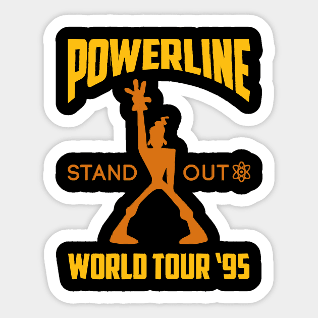 Powerline Stand Out World Tour 95 Sticker by talida_illustration